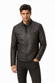 Blouson marron homme similicuir BENTLEY