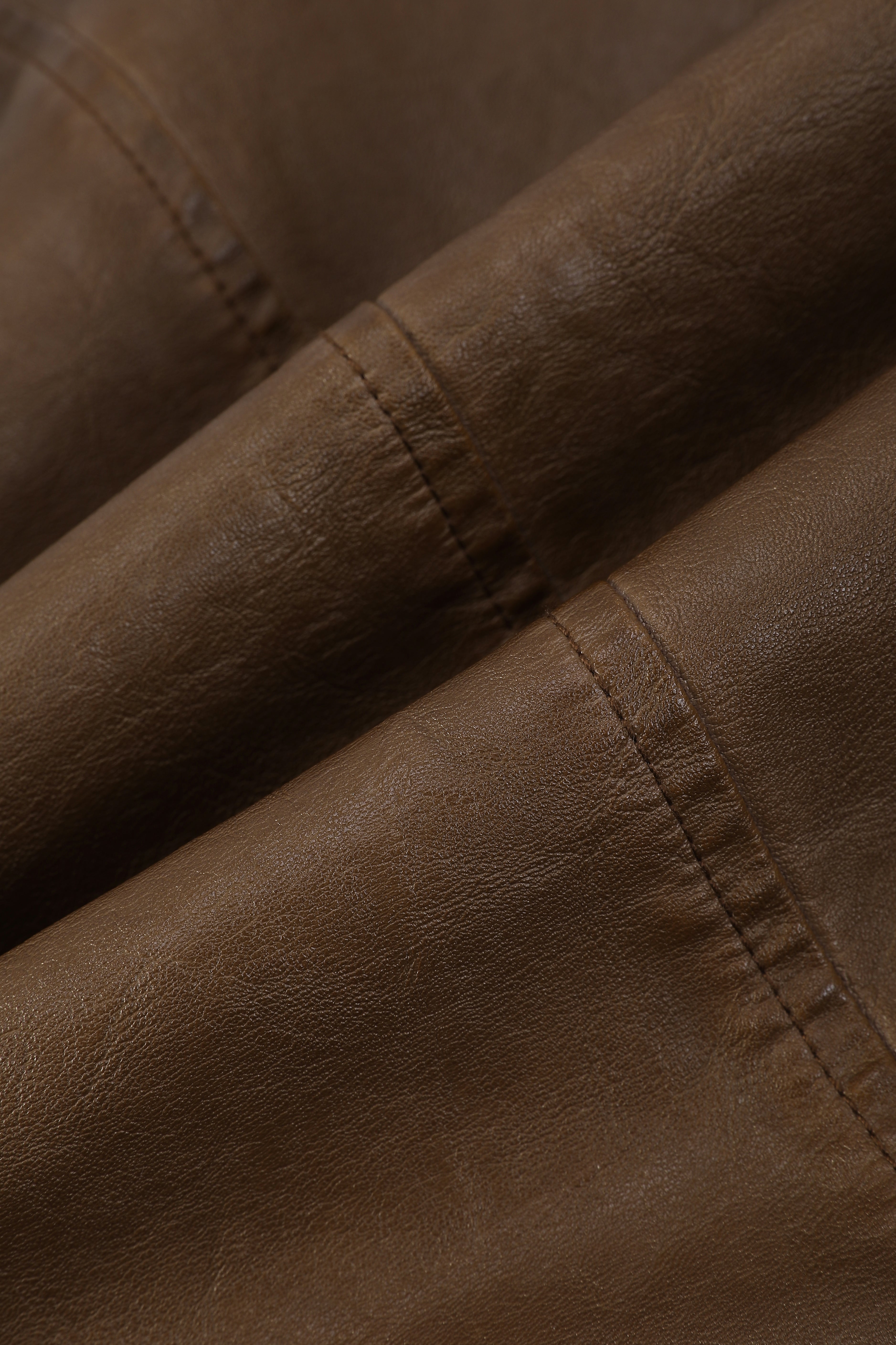 Blouson biker camel similicuir ROLLAND