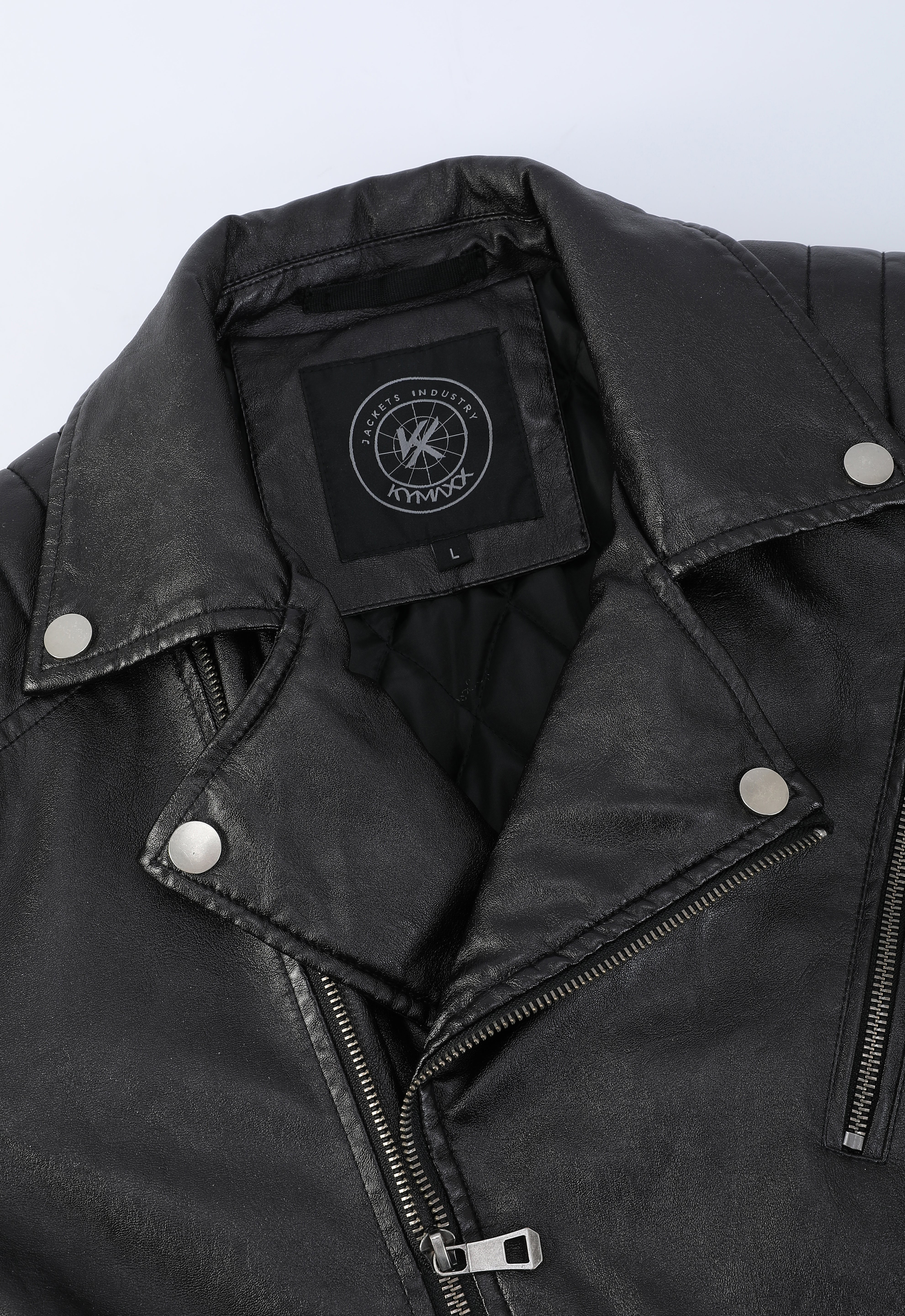 Blouson biker noir similicuir ROLLAND