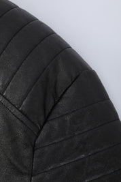 Blouson biker noir similicuir ROLLAND