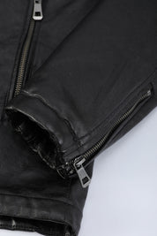 Blouson biker noir similicuir ROLLAND