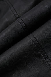 Blouson biker noir similicuir ROLLAND