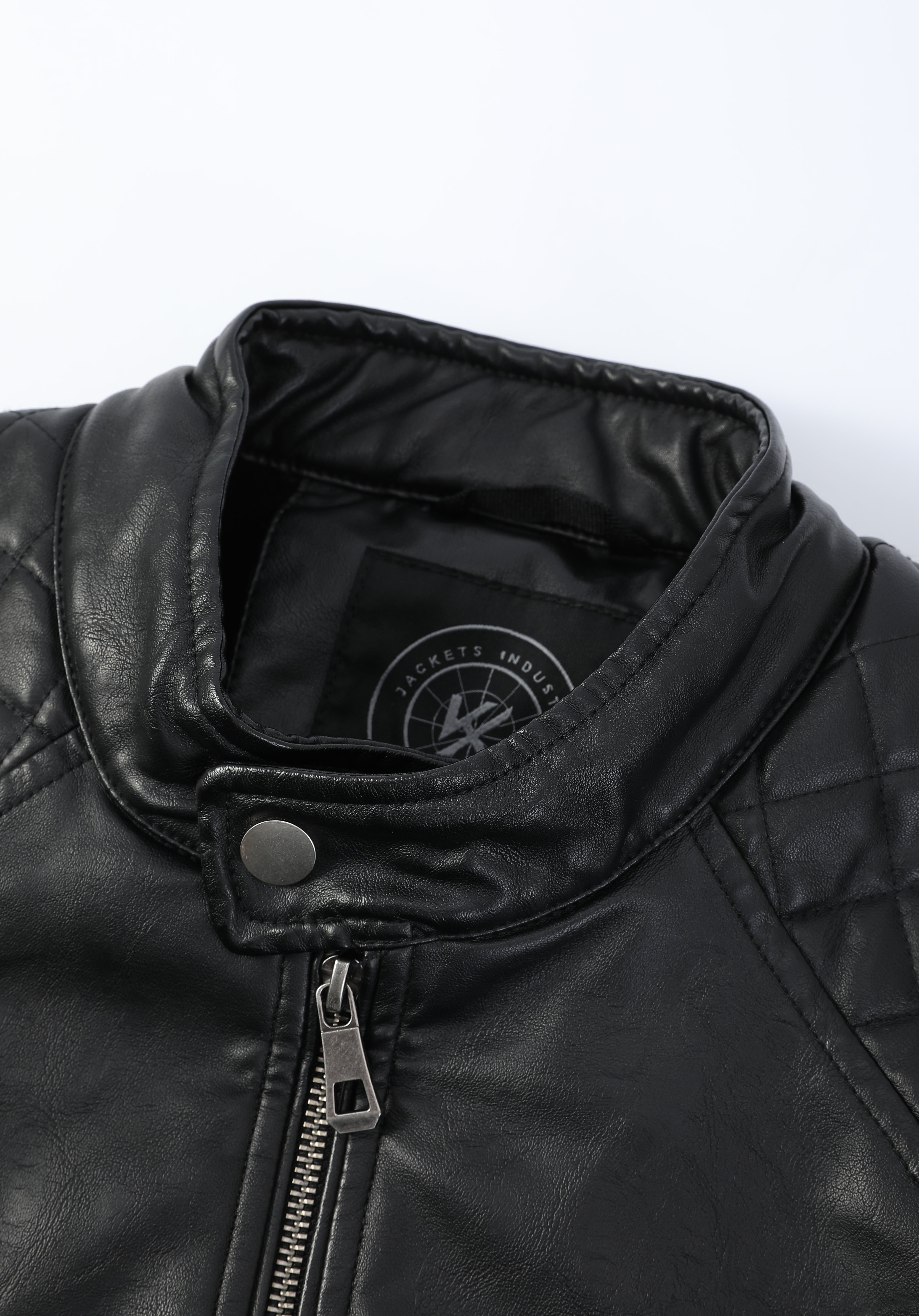 Blouson noir homme similicuir doublé fourrure PATEL