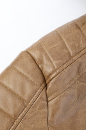 Blouson café homme similicuir YATES