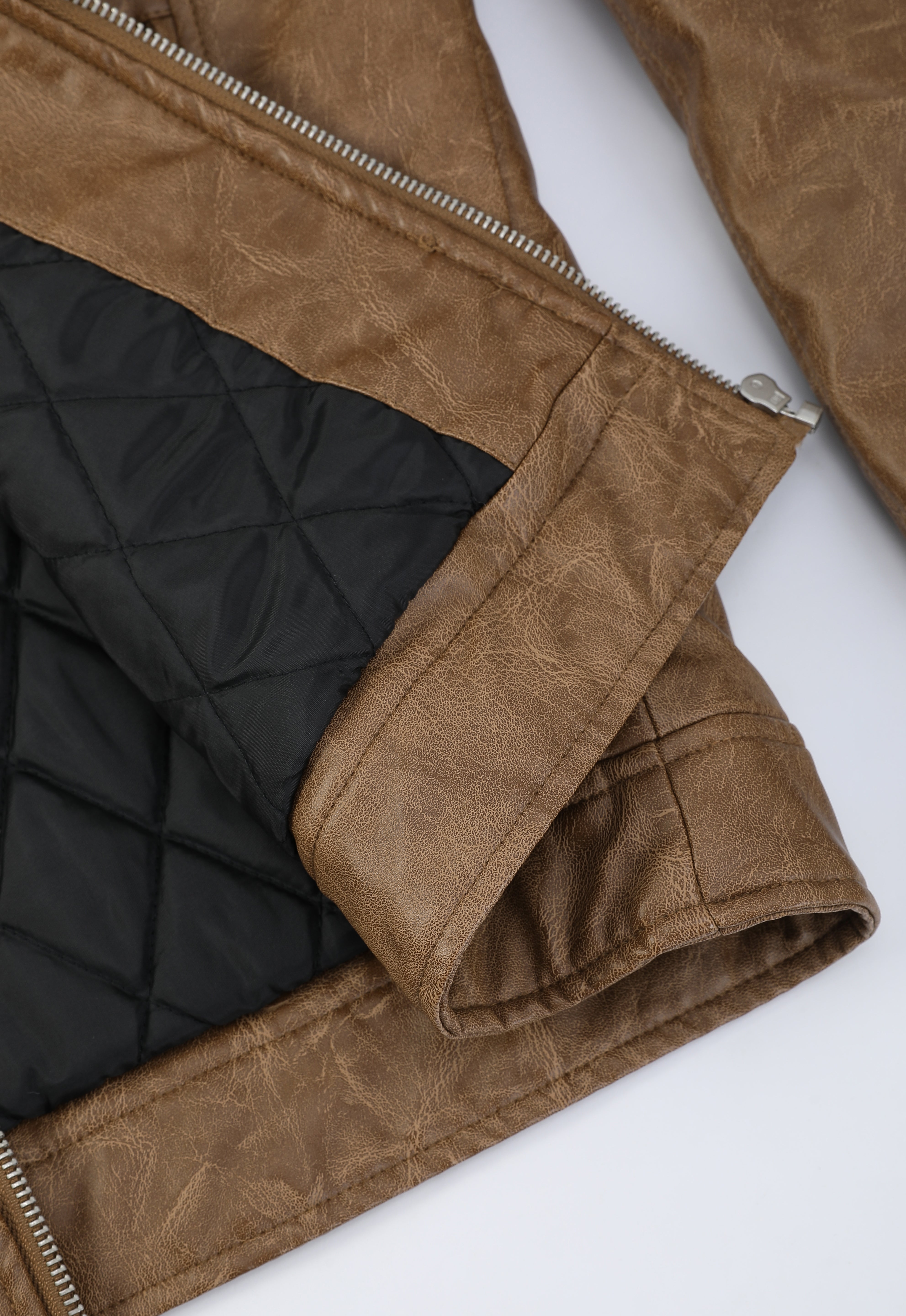 Blouson café homme similicuir YATES