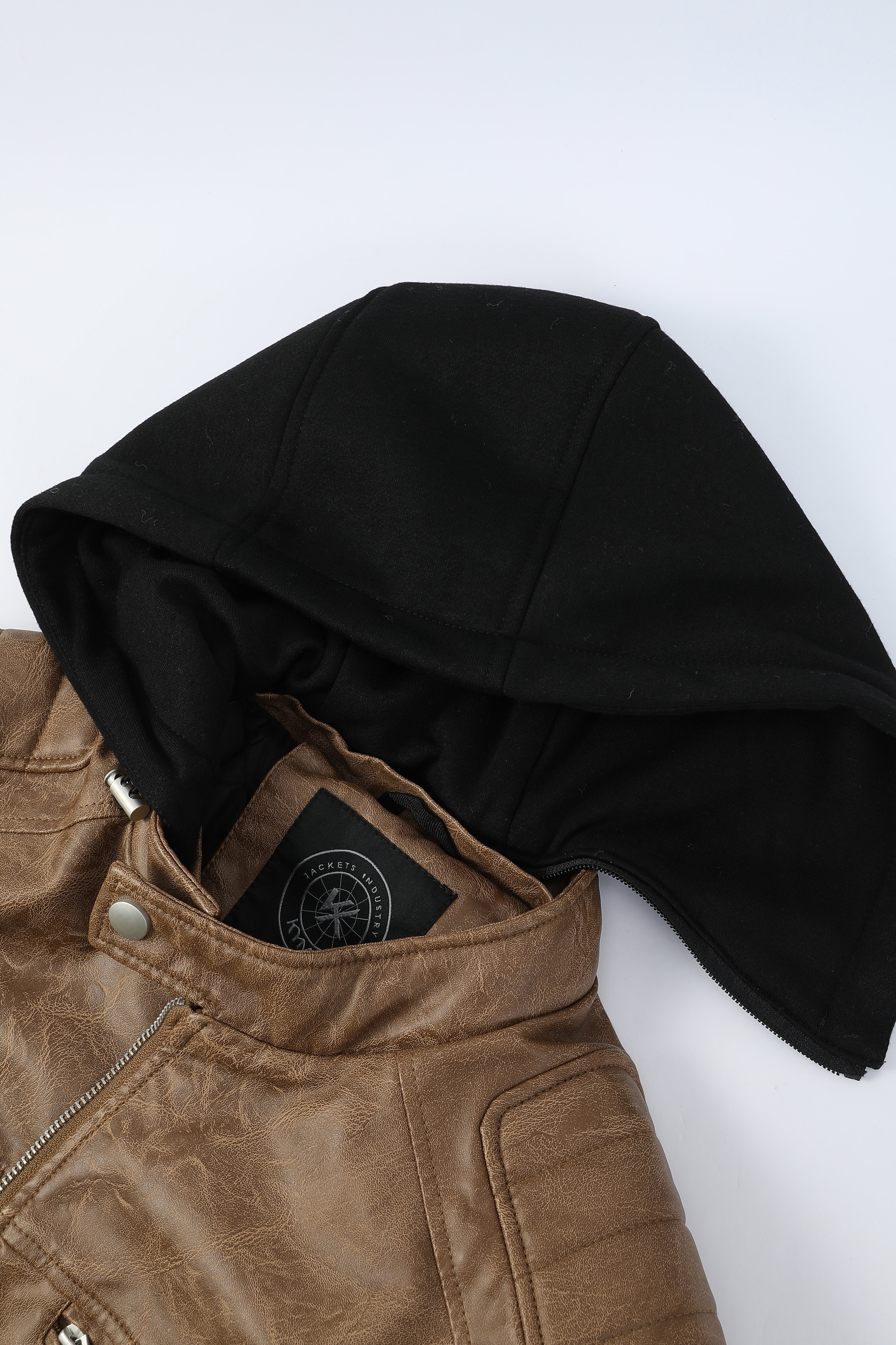 Blouson café homme similicuir YATES