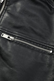 Blouson noir homme similicuir YATES