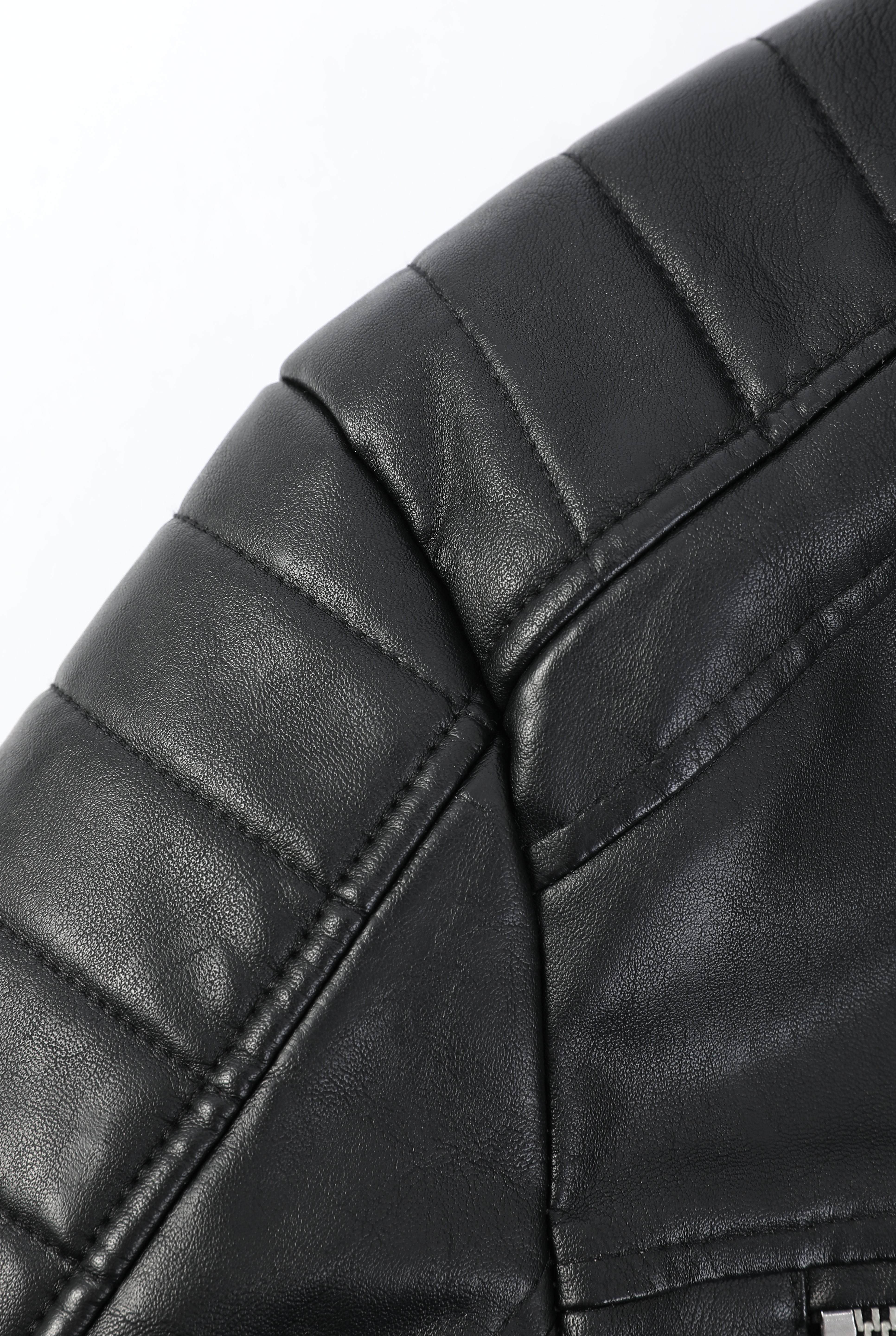 Blouson noir homme similicuir YATES