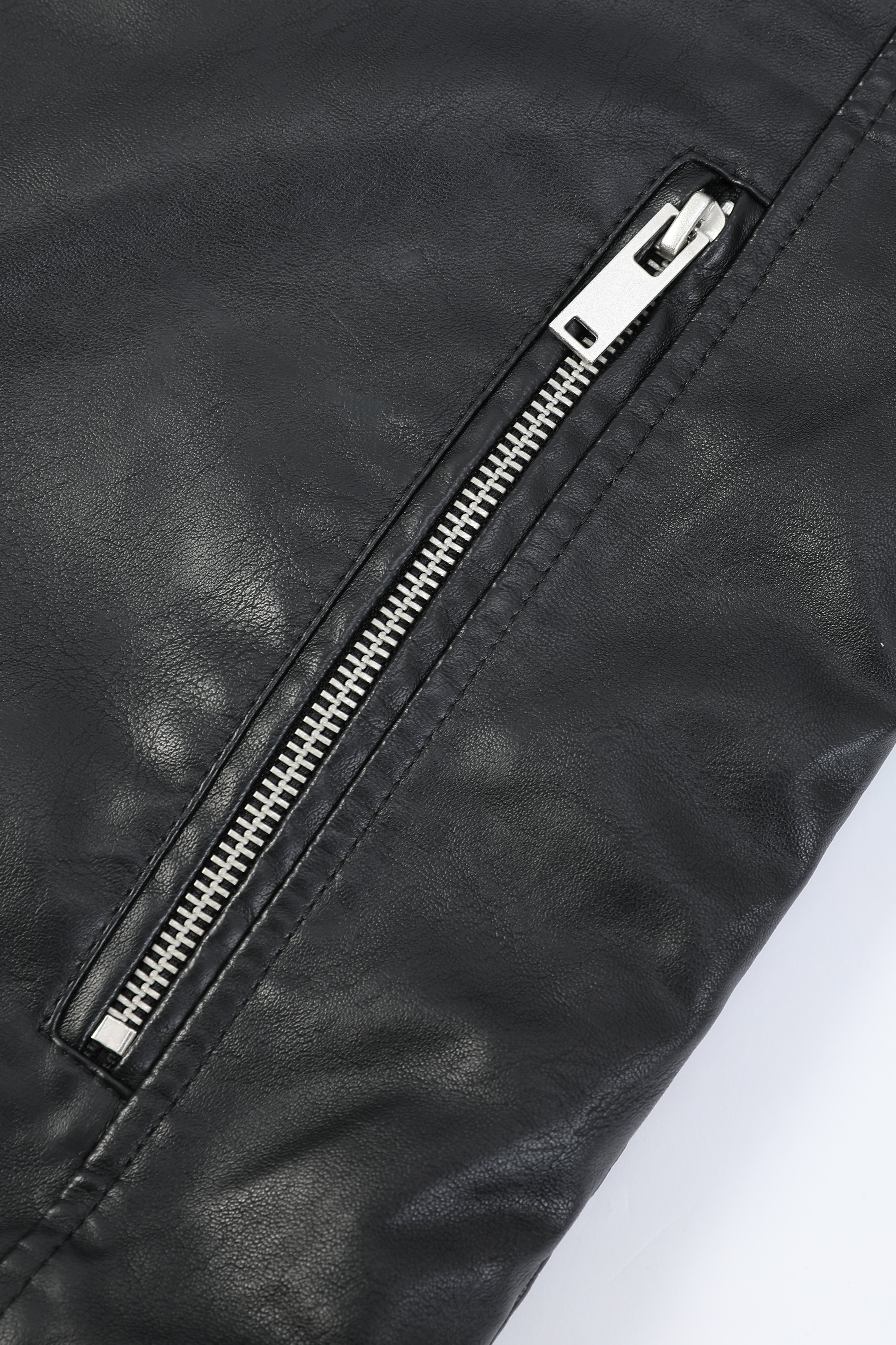 Blouson noir homme similicuir YATES