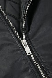 Blouson noir homme similicuir YATES