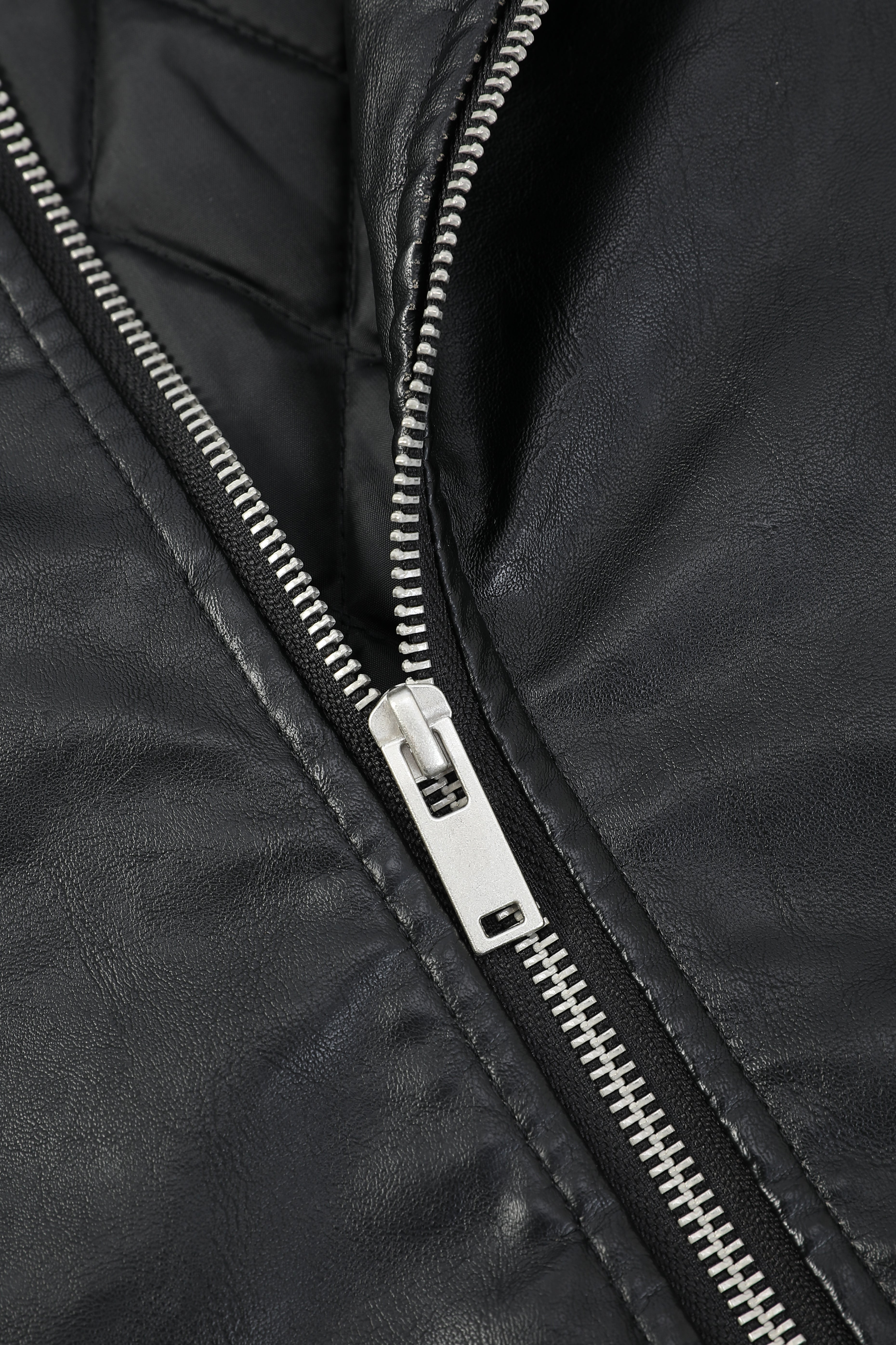 Blouson noir homme similicuir YATES