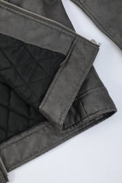 Blouson gris foncé homme similicuir YATES