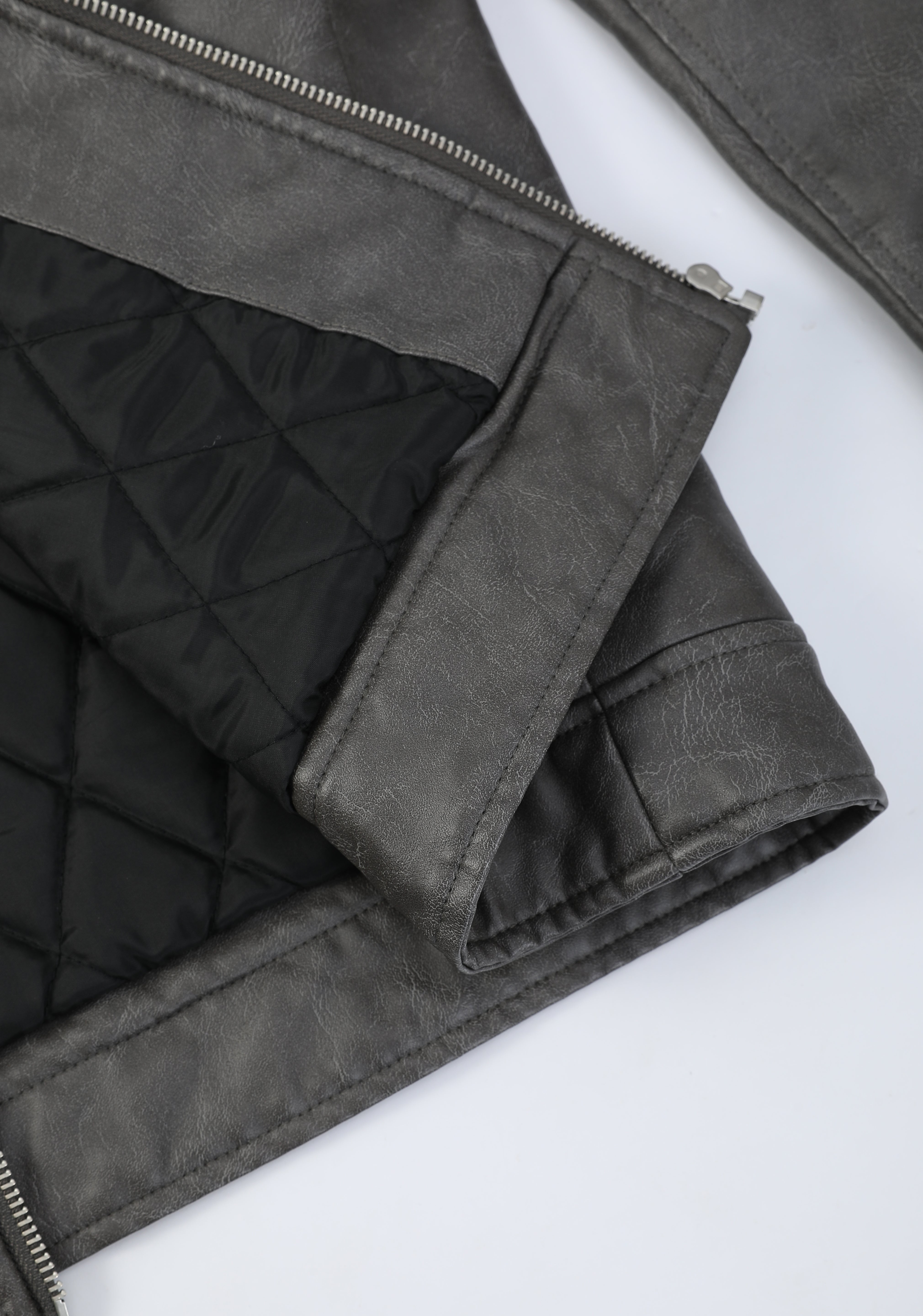 Blouson gris foncé homme similicuir YATES