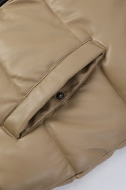 Doudoune beige homme similicuir DENNIS
