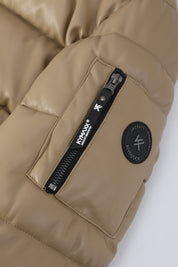Doudoune beige homme similicuir DENNIS