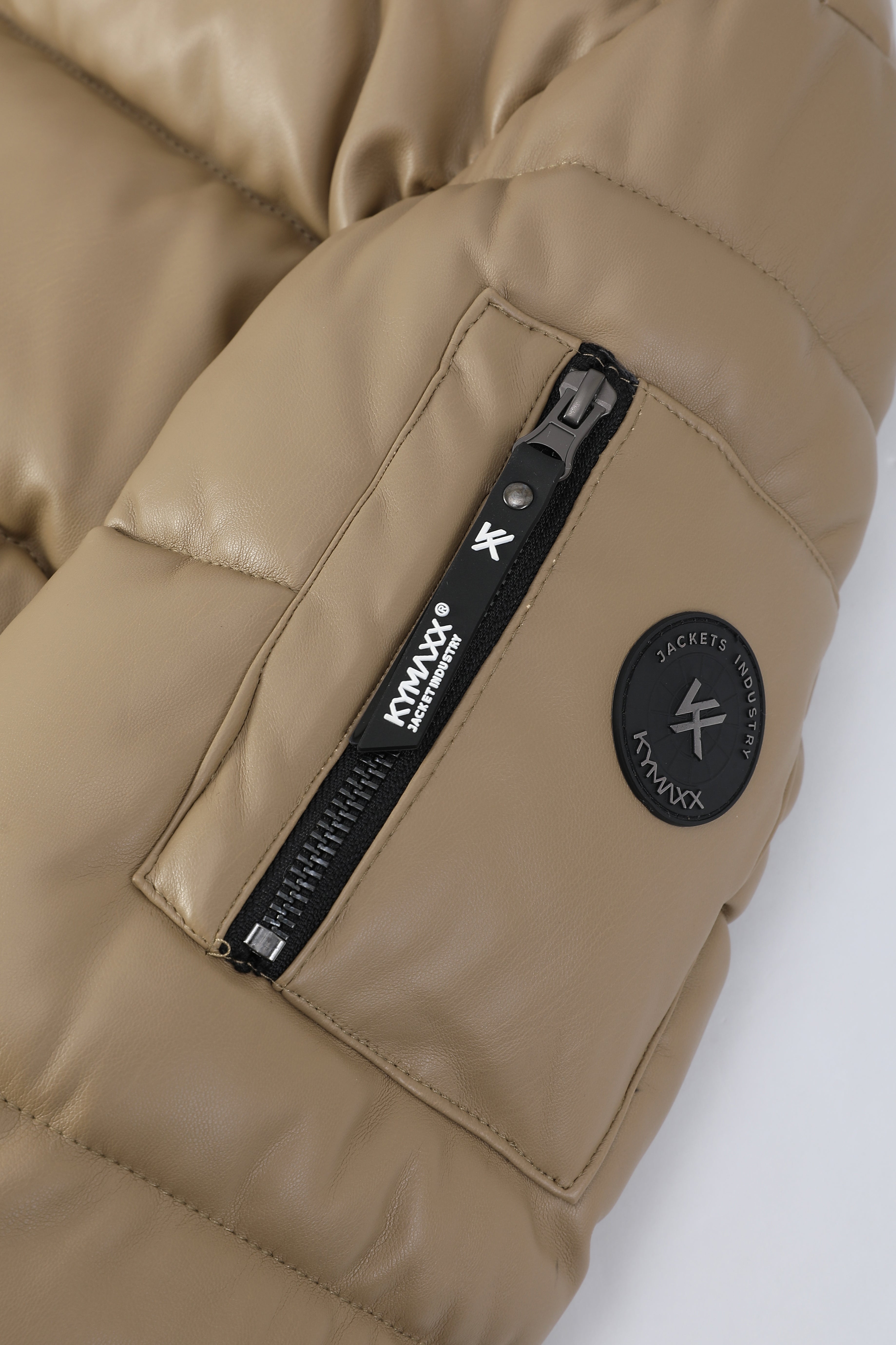 Doudoune beige homme similicuir DENNIS