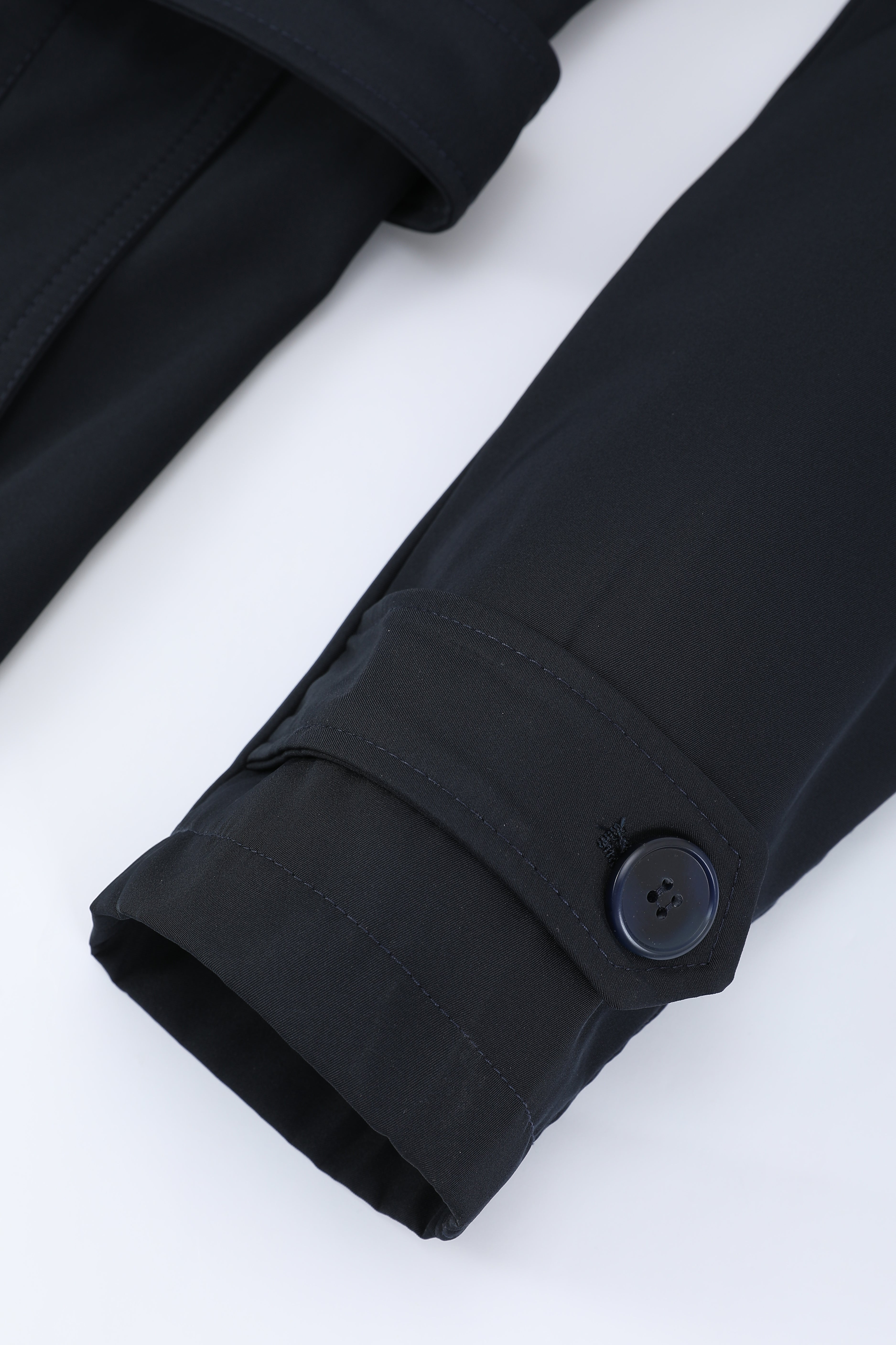 Trench-coat bleu foncé homme long et ceinturé NEWMAN