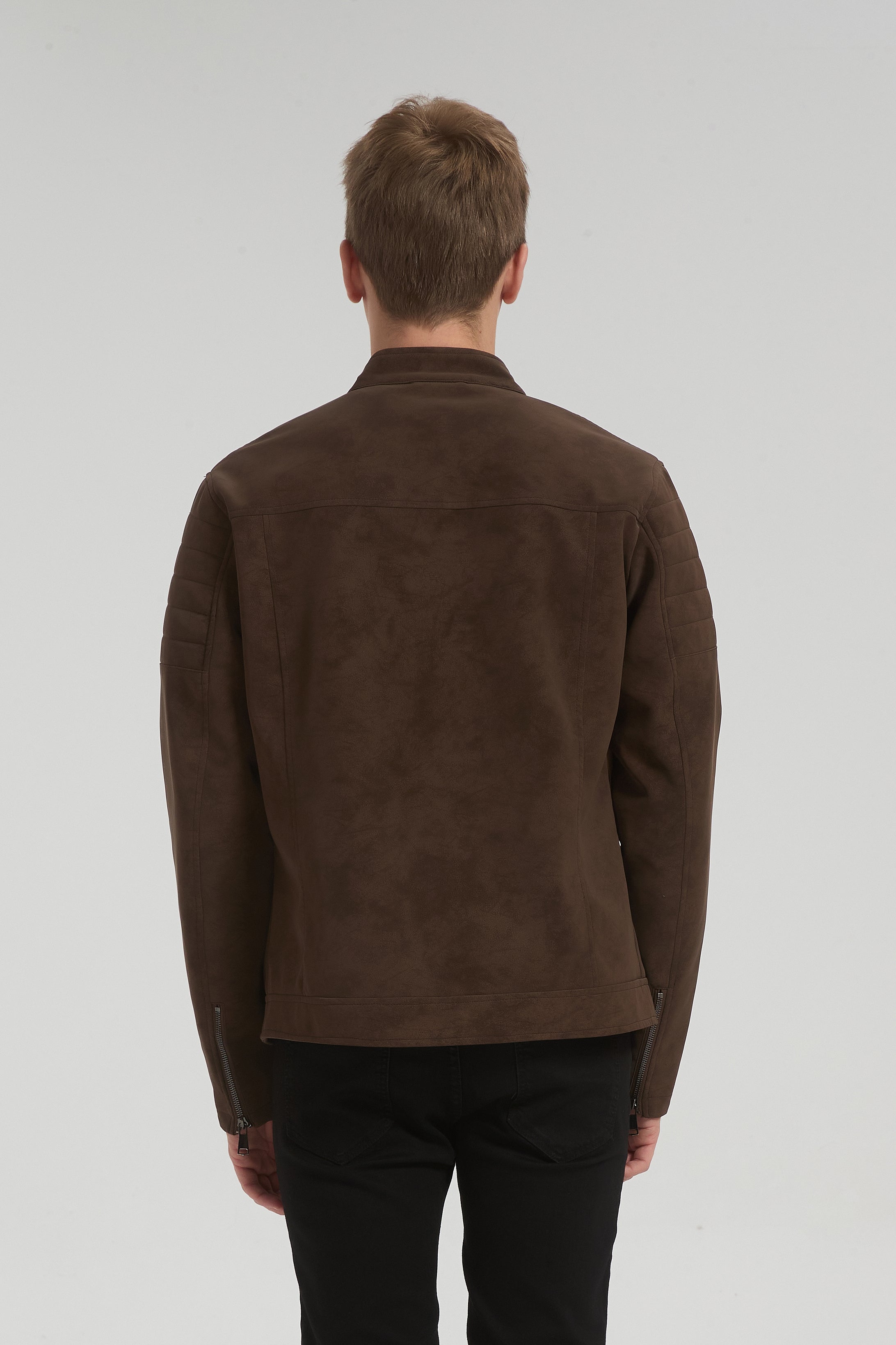 Veste marron à détails matelassés DECLERCQ