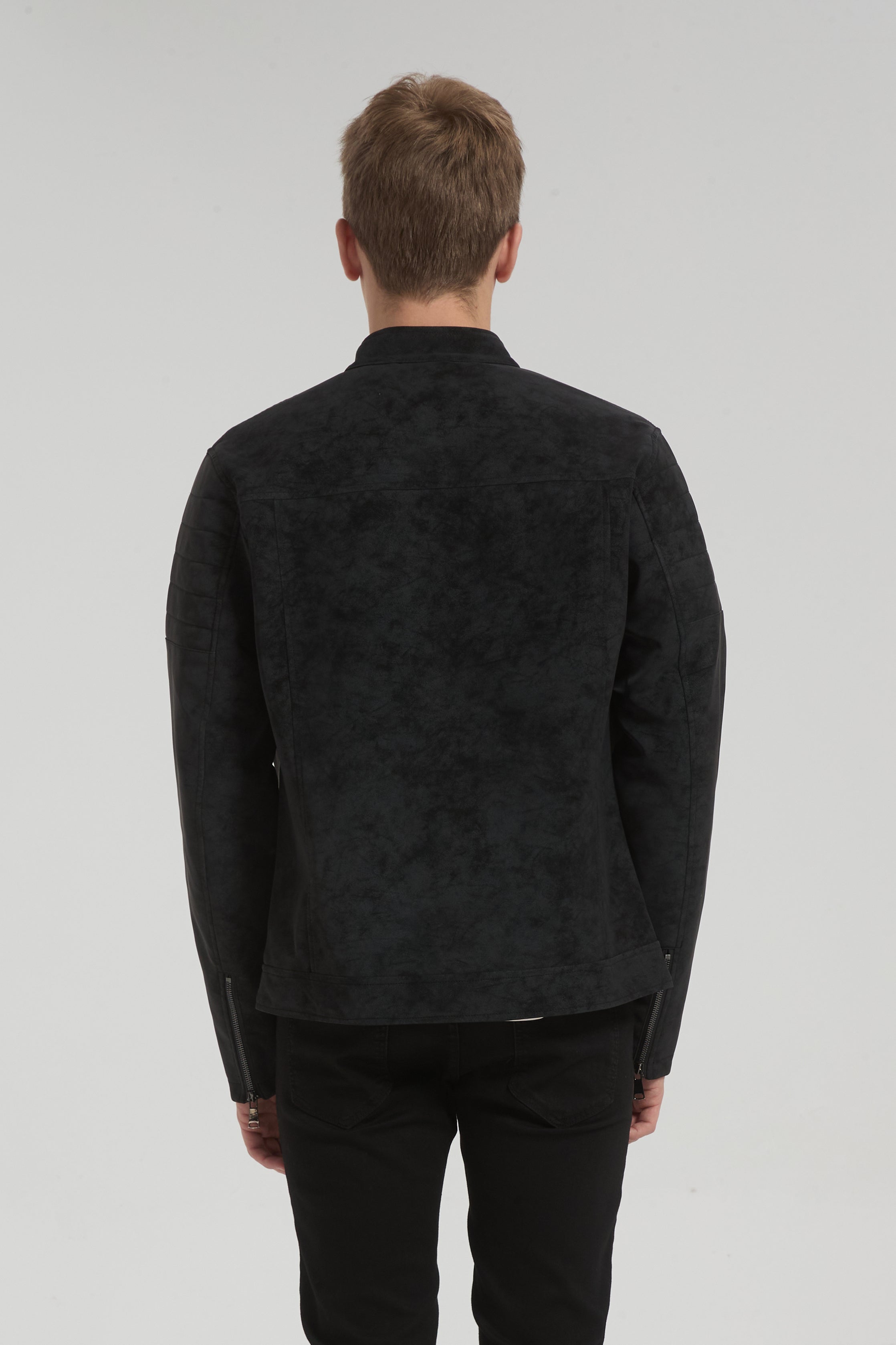 Veste gris foncé à détails matelassés DECLERCQ