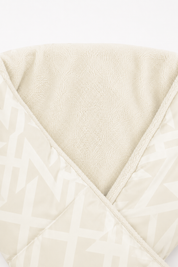 Écharpe matelassée unisexe à motifs géométriques beige