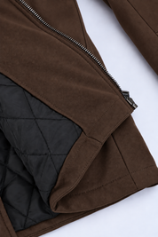 Veste marron à détails matelassés DECLERCQ