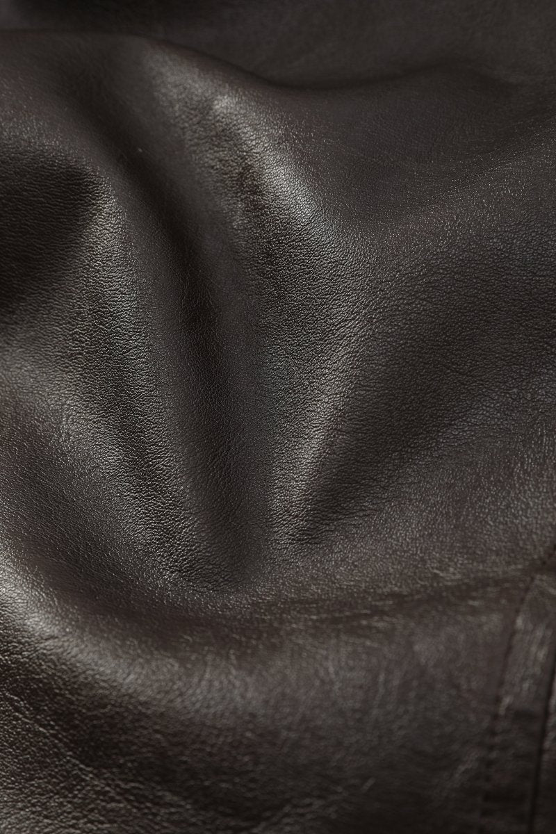 Blouson biker marron similicuir ROLLAND
