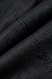 Blouson biker noir similicuir ROLLAND