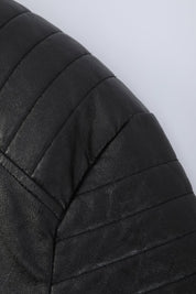 Blouson biker noir similicuir ROLLAND