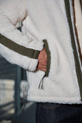 Blouson Homme à Capuche en Sherpa avec Empiècements Contrastés GRÉGOIRE