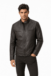 Blouson marron homme similicuir BENTLEY