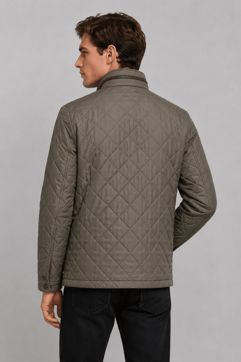 Blouson matelassé beige homme à poches ALPHONSE