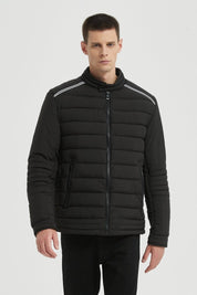 Blouson Matelassé Homme Noir avec Col Montant BENJAMIN