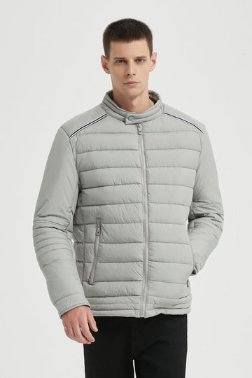 Blouson Matelassé Homme Noir avec Col Montant BENJAMIN