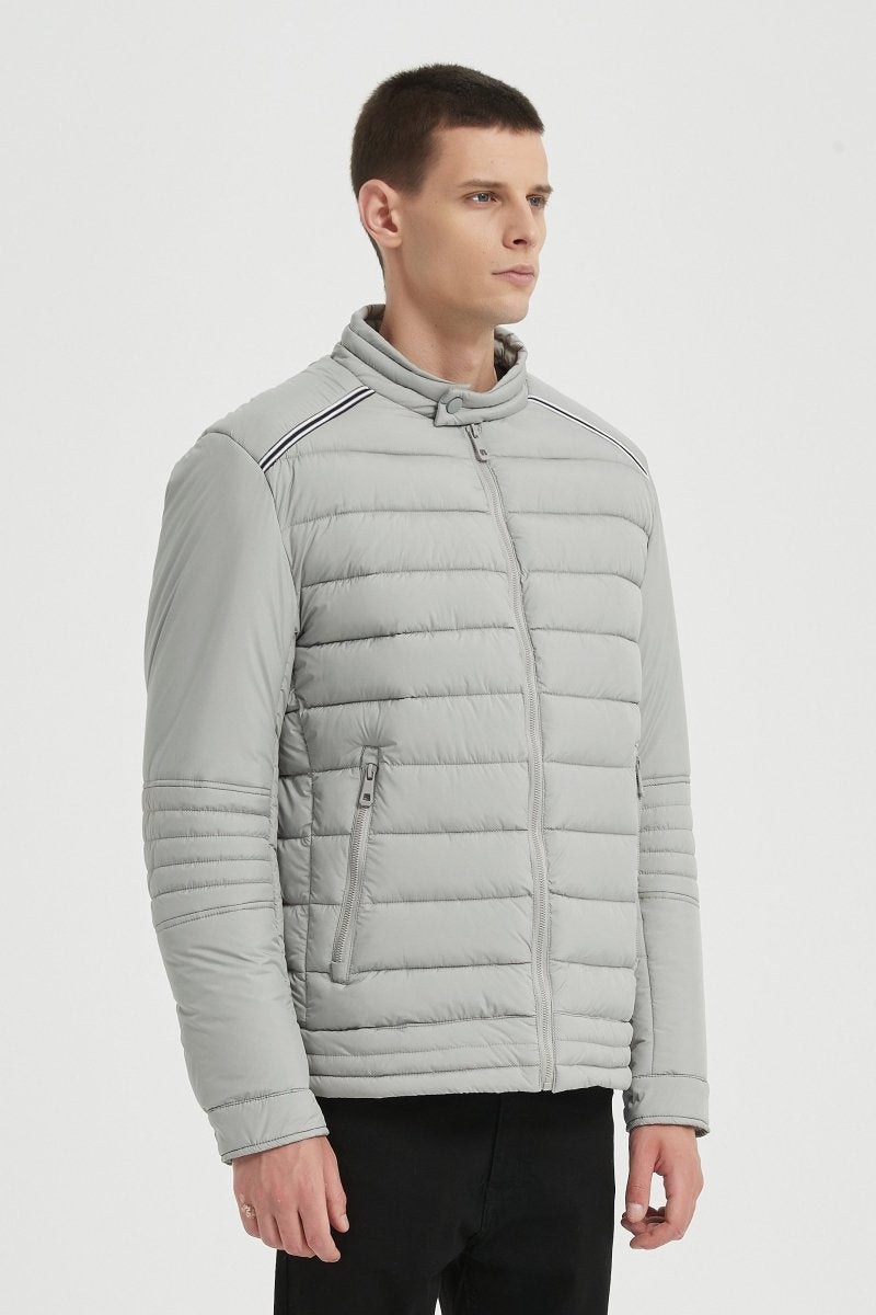 Blouson Matelassé Homme Noir avec Col Montant BENJAMIN