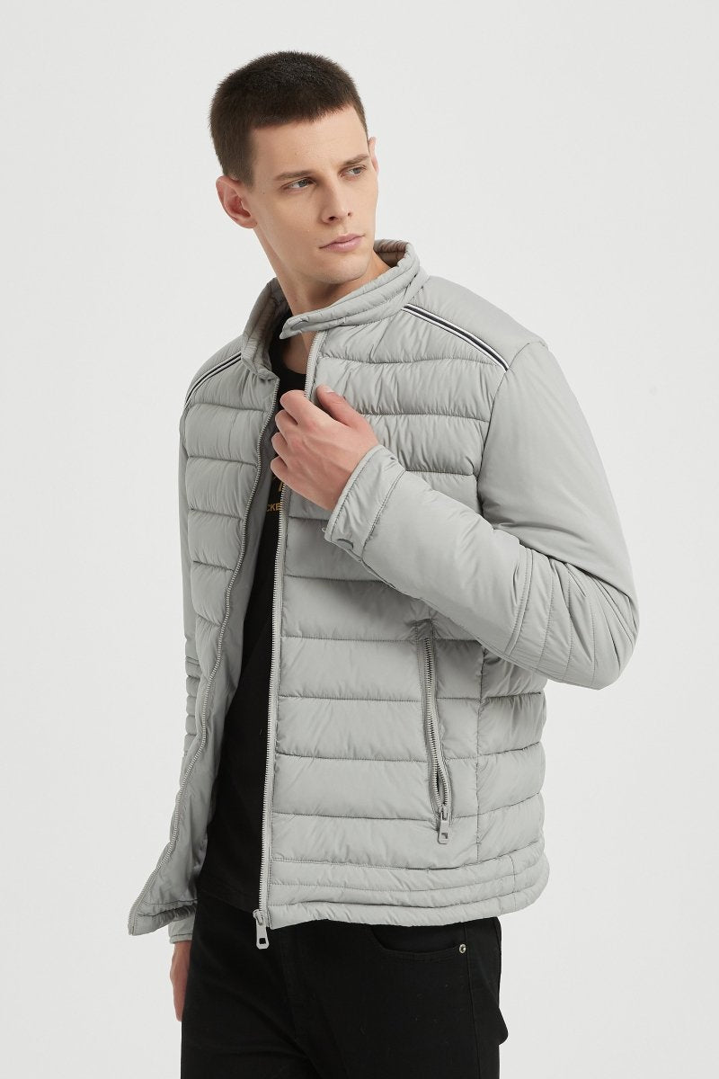 Blouson Matelassé Homme Noir avec Col Montant BENJAMIN