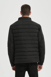 Blouson Matelassé Homme Noir avec Col Montant BENJAMIN
