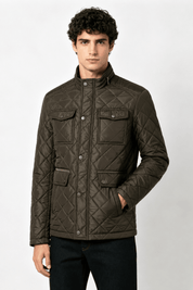 Blouson matelassé marron homme à poches ALPHONSE