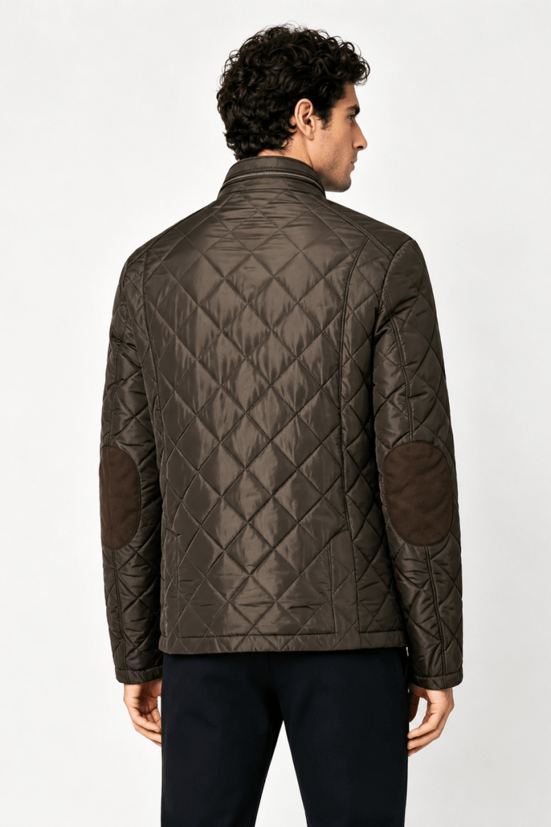 Blouson matelassé marron homme à poches ALPHONSE