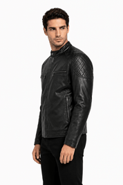 Blouson noir homme similicuir BENTLEY