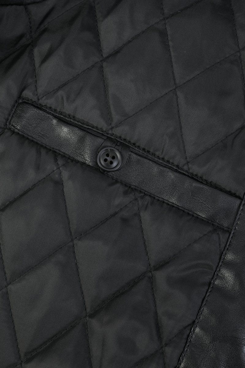 Blouson noir homme similicuir YATES
