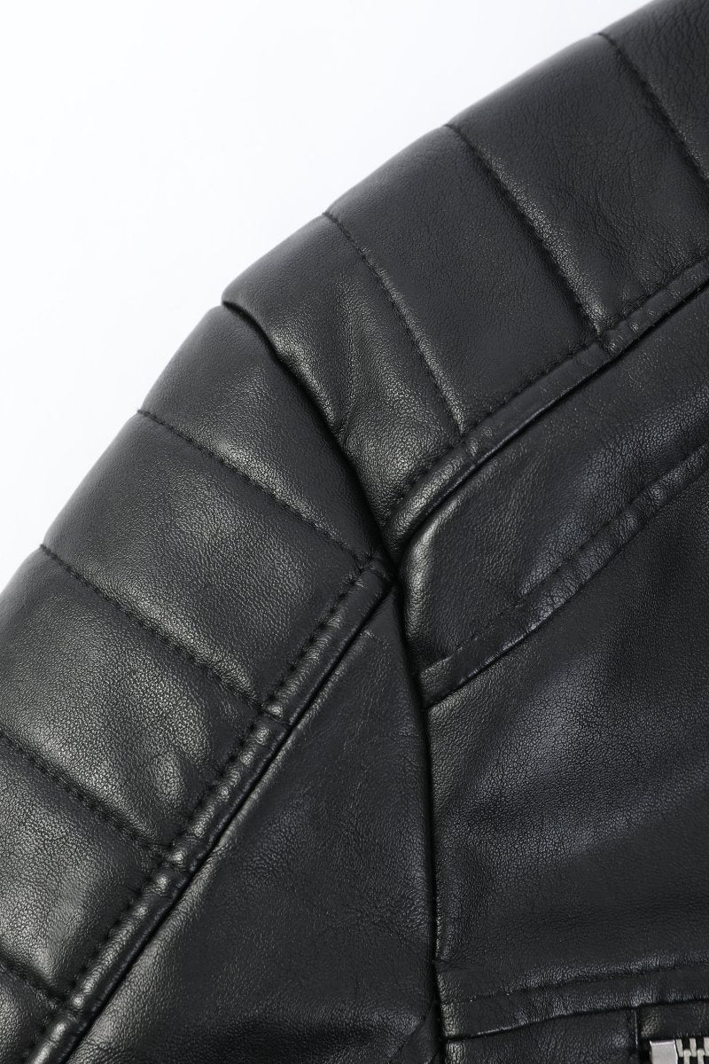 Blouson noir homme similicuir YATES