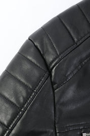 Blouson noir homme similicuir YATES