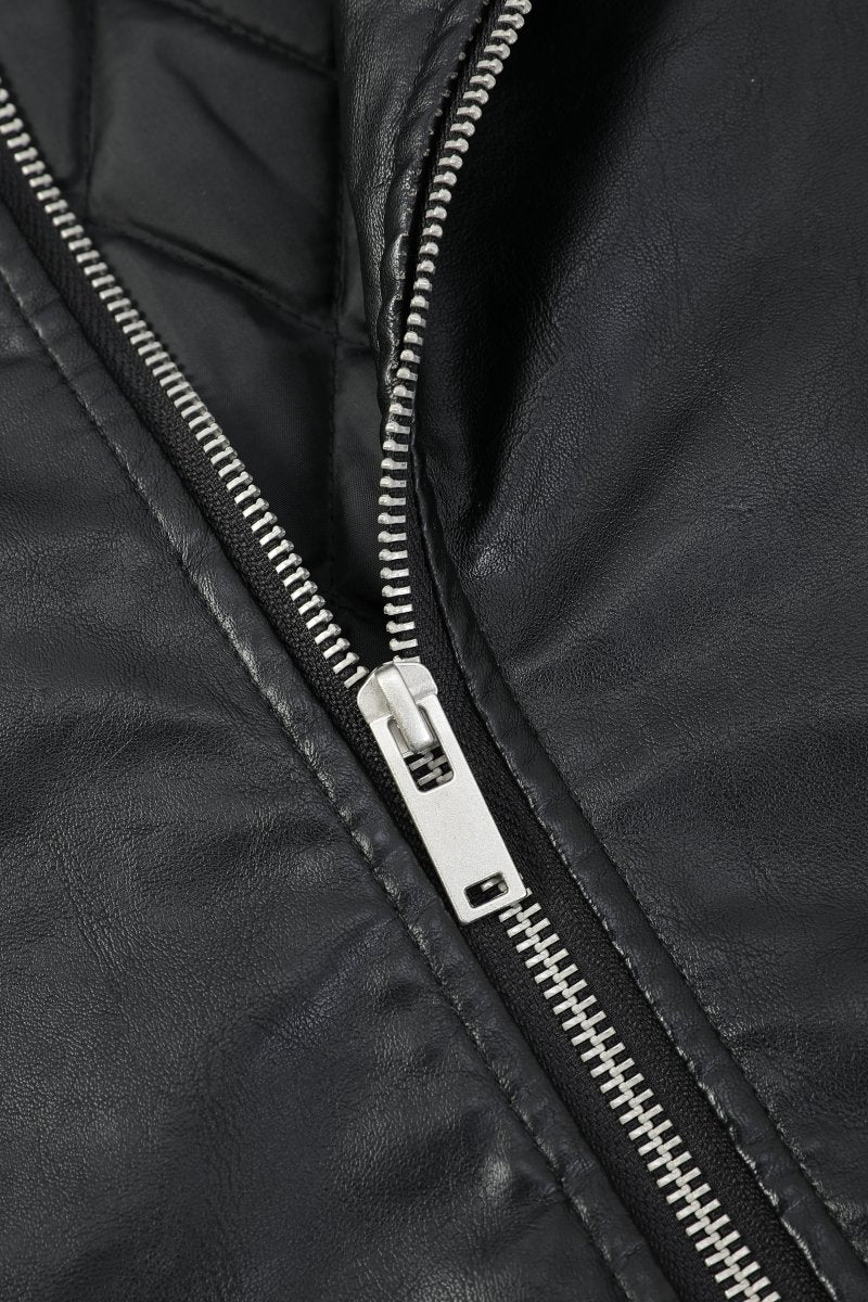 Blouson noir homme similicuir YATES