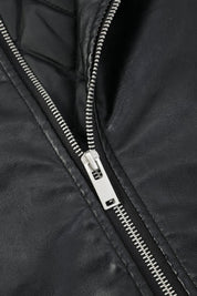 Blouson noir homme similicuir YATES