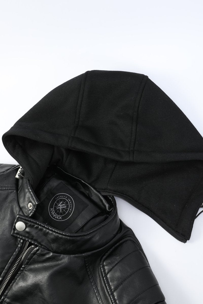 Blouson noir homme similicuir YATES