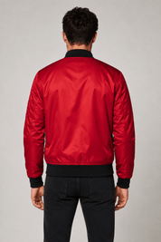 Bomber bicolore rouge foncé KRIS