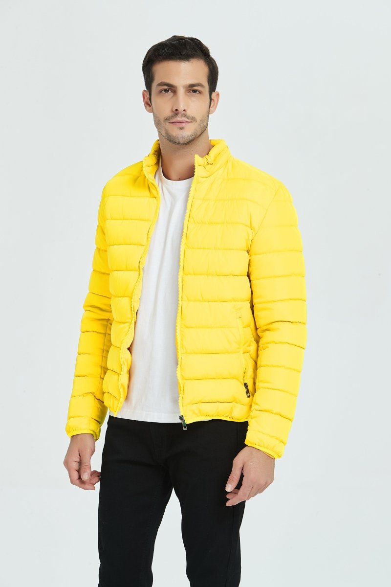 Doudoune à capuche jaune NATHAN