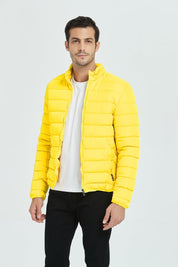 Doudoune à capuche jaune NATHAN