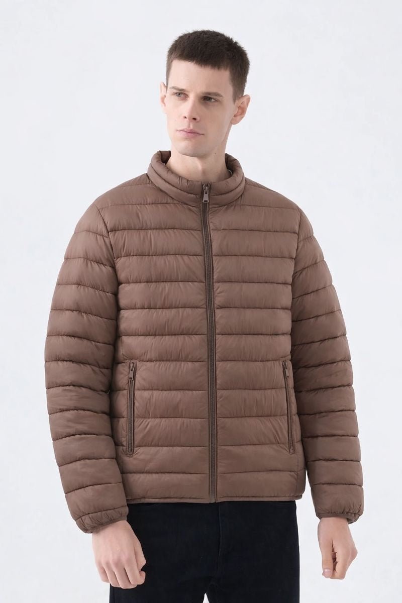 Doudoune à matière recyclée marron RAPHAËL