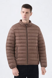 Doudoune à matière recyclée marron RAPHAËL